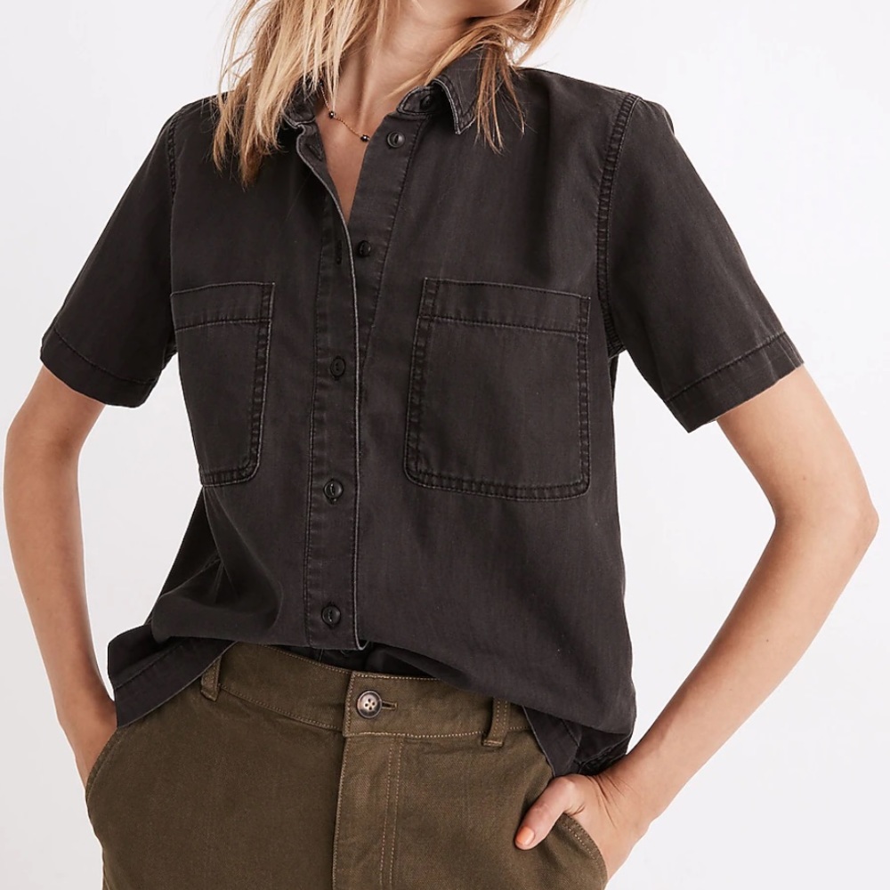 Madewell Black Button Down NWT - Size S